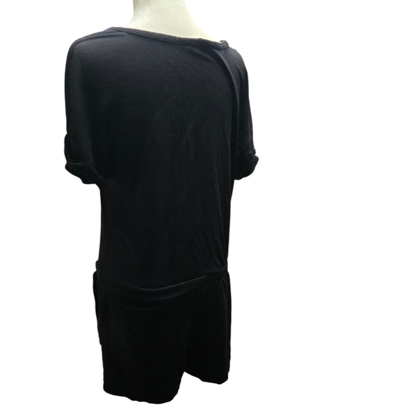 LOFT Black V-Neck Short Sleeve Romper XS - Picture 3 of 4